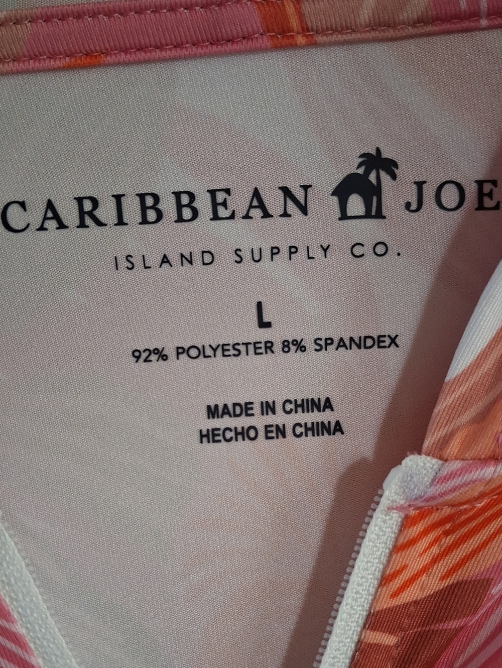 Caribbean Joe Pink & Orange Floral Zip Jacket - Picture 4 of 4